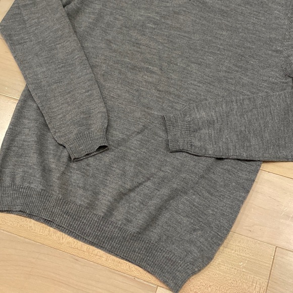 DAL LAGO Italian soft thin merino wool stretch grey sweater - Picture 2 of 9